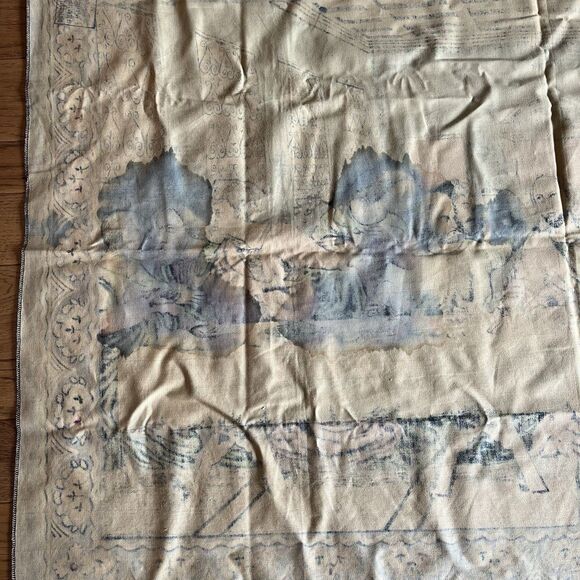 Vintage Large Jesus Christ Last Supper Wall Hanging Tapestry 57x38 Christian - Picture 6 of 7